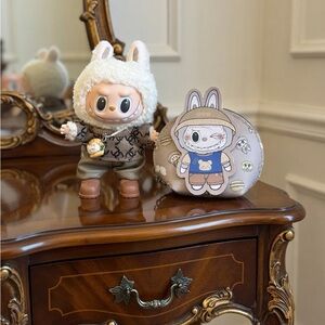 Cute custom Labubu plush and small bag Set